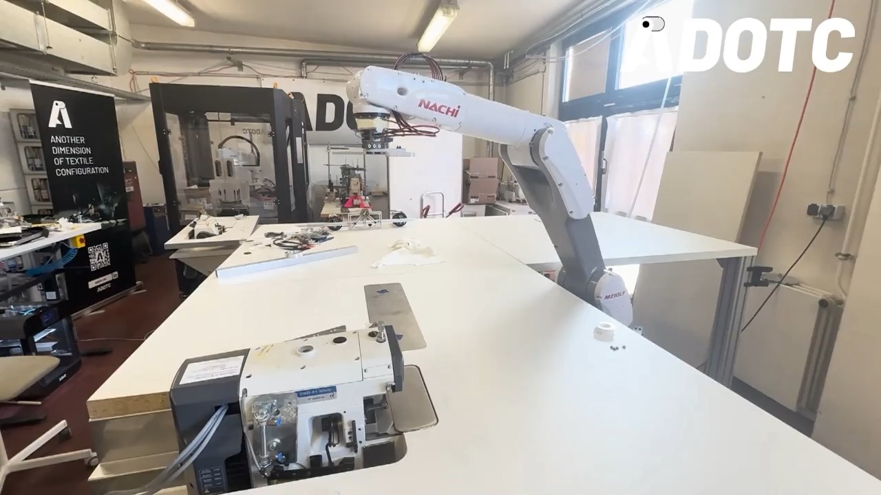 Nachi robot in the ADOTC automated sewing process
